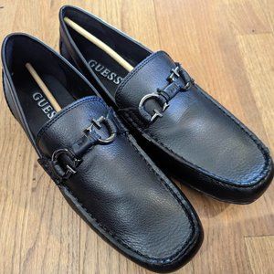 Men's Guess McKinley Horse Bit Loafers Black Slip-ons Size 11